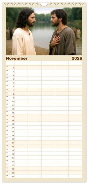 Produktbild: Familienplaner 2026 - Der Weg von drei&szlig;ig Jahren mit 5 Spalten (Wandkalender, 21 x 45 cm) CALVENDO