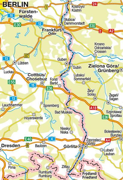 Produktbild: H&ouml;fer Stra&szlig;enkarte DE 027 Lausitz 1:200.000