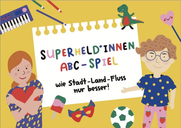 Superheld*innen ABC-Spiel, von Nina Kämpf, Nina Kämpf Verlag