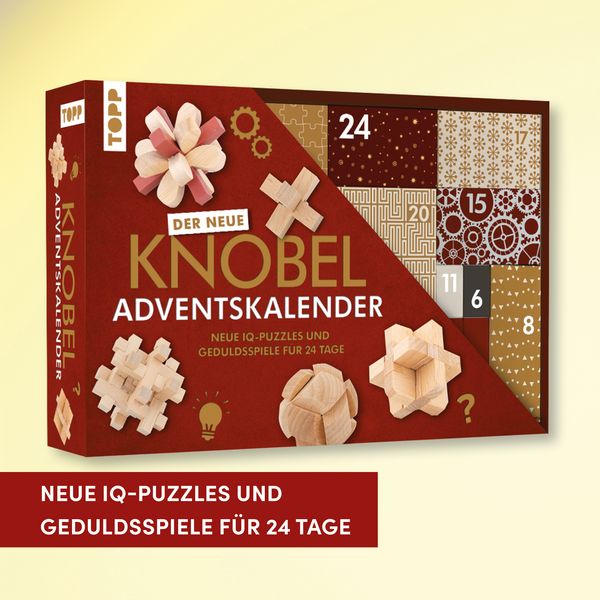 Produktbild: Knobelspiel-Adventskalender &ndash; Neue IQ-Puzzles und Geduldsspiele f&uuml;r 24 Tage