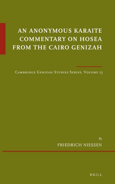 Produktbild: An Anonymous Karaite Commentary on Hosea from the Cairo Genizah