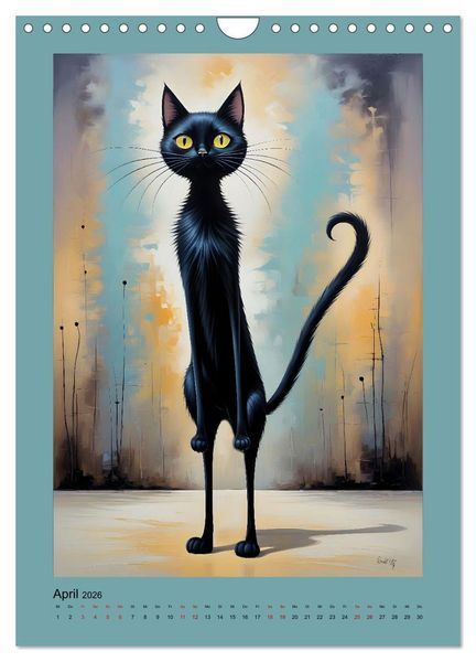 Produktbild: Buntes Katzenvolk (Wandkalender 2026 DIN A4 hoch), CALVENDO Monatskalender