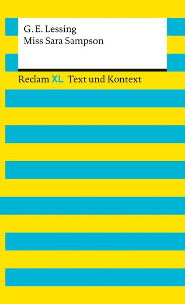 Produktbild: Miss Sara Sampson. Textausgabe mit Kommentar und Materialien
