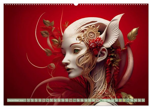 Produktbild: Bionische Lebewesen - Von der Natur inspirierte Menschen der Zukunft (hochwertiger Premium Wandkalender 2026 DIN A2 quer), Kunstdruck in Hochglanz