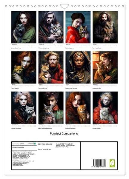 Produktbild: Purrrfect Companions (Wall Calendar 2026 DIN A3 portrait), CALVENDO 12 Month Wall Calendar