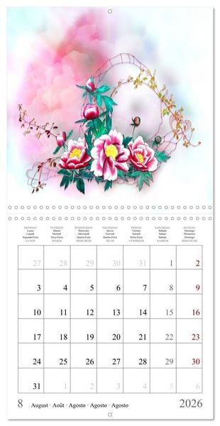 Produktbild: Quand l'&acirc;me parle (Calendrier mural carr&eacute; 2026 30x30 cm) Calendrier double avec une page pour vos prises de notes