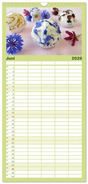 Produktbild: Familienplaner 2026 - Momente zum Innehalten mit 5 Spalten (Wandkalender, 21 x 45 cm) CALVENDO