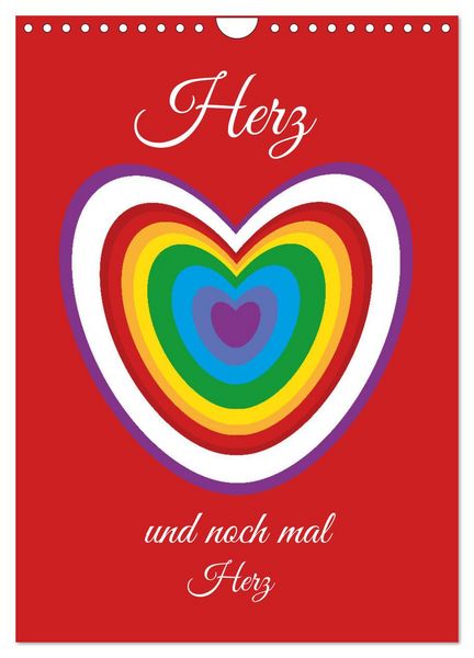 Produktbild: Herz und noch mal Herz (Wandkalender 2026 DIN A4 hoch), CALVENDO Monatskalender