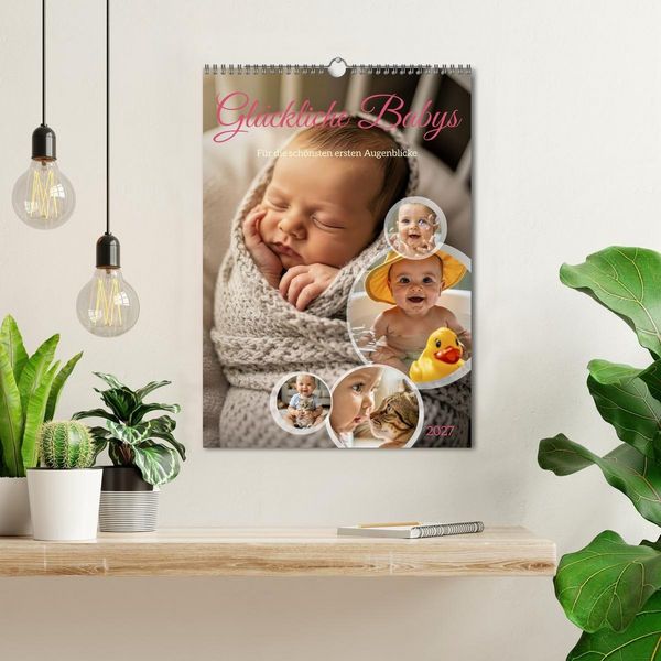 Produktbild: Gl&uuml;ckliche Babys (Wandkalender 2027 DIN A3 hoch), CALVENDO Monatskalender