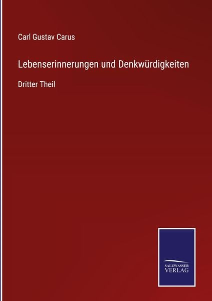 Produktbild: Lebenserinnerungen und Denkw&uuml;rdigkeiten