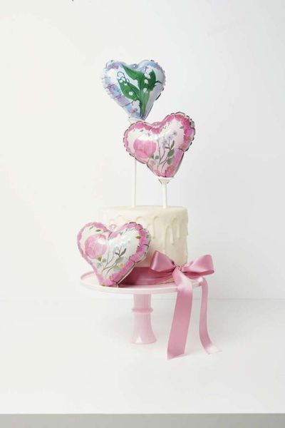 Produktbild: Mini Folienballon Set, Florale Herzen