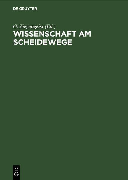 Produktbild: Wissenschaft am Scheidewege
