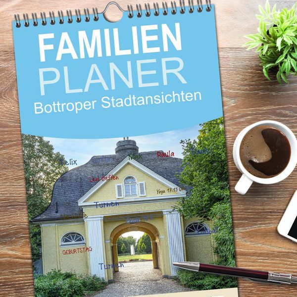 Produktbild: Familienplaner 2026 - Bottroper Stadtansichten mit 5 Spalten (Wandkalender, 21 x 45 cm) CALVENDO