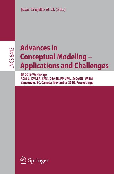 Produktbild: Advances in Conceptual Modeling - Applications and Challenges