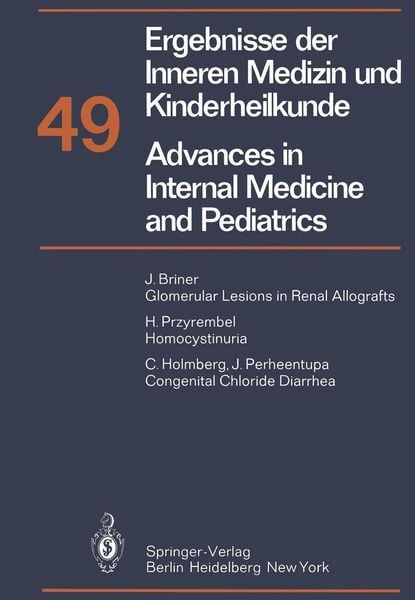 Produktbild: Ergebnisse der Inneren Medizin und Kinderheilkunde / Advances in Internal Medicine and Pediatrics