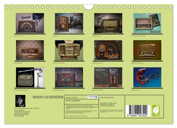 Produktbild: RADIO LEGENDEN (Wandkalender 2026 DIN A4 quer), CALVENDO Monatskalender