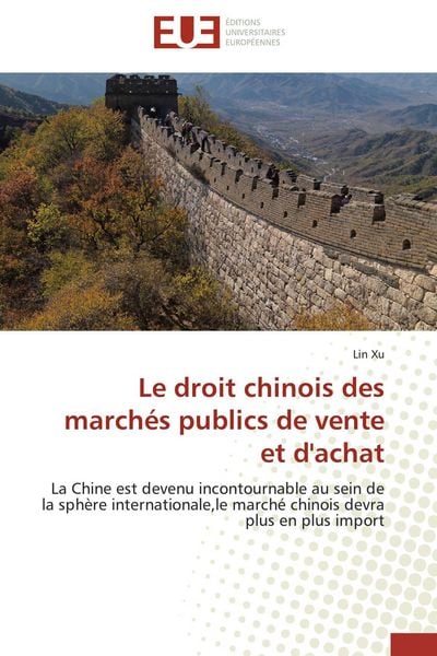 Produktbild: Le droit chinois des march&eacute;s publics de vente et d'achat