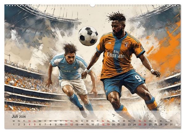Produktbild: Fu&szlig;ball - Finale (hochwertiger Premium Wandkalender 2026 DIN A2 quer), Kunstdruck in Hochglanz