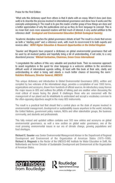 Produktbild: Dictionary and Introduction to Global Environmental Governance