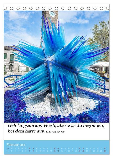 Produktbild: Die Farben blau (Tischkalender 2026 DIN A5 hoch), CALVENDO Monatskalender