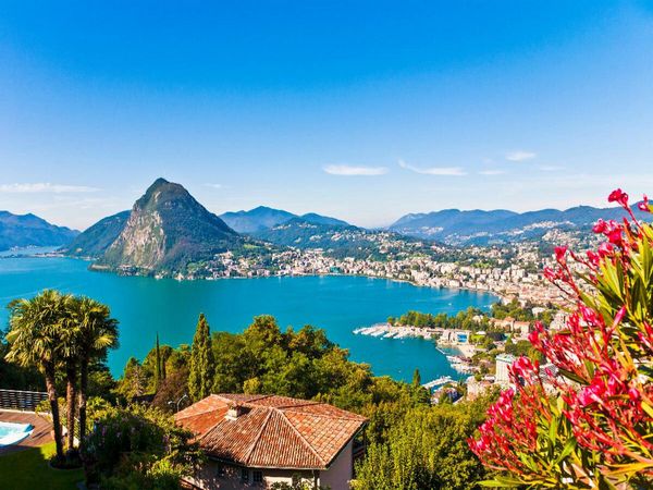 Produktbild: CALVENDO Puzzle Lugano am Luganer See | 1000 Teile Lege-Gr&ouml;&szlig;e 64x48cm Foto-Puzzle f&uuml;r gl&uuml;ckliche Stunden