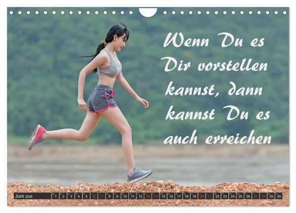 Produktbild: Sport Spruchkalender (Wandkalender 2026 DIN A4 quer), CALVENDO Monatskalender