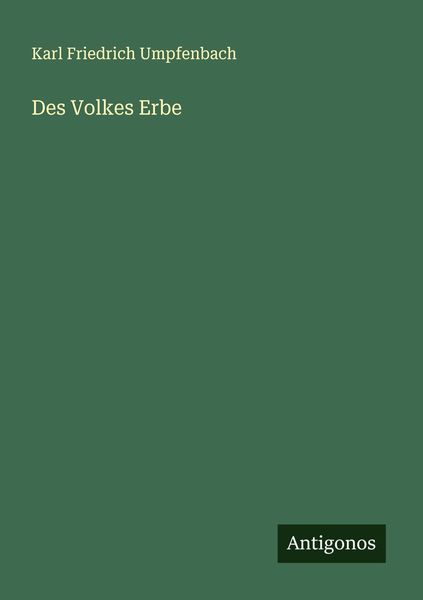 Produktbild: Des Volkes Erbe