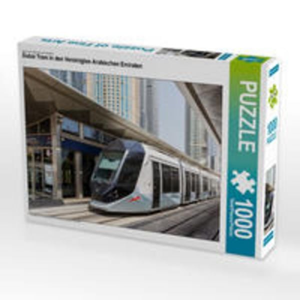 CALVENDO Puzzle Dubai Tram in den Vereinigten Arabischen Emiraten | 1000 Teile Lege-Größe 64x48cm Foto-Puzzle für glückliche Stunden
