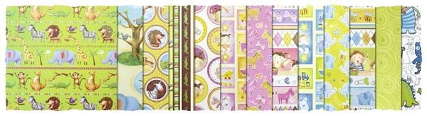 Produktbild: URSUS Spezialpapiere Design Paper Pack Glitter Kids, 30 Blatt