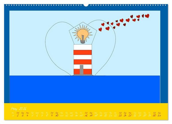 Produktbild: Lighthouse lights my way (Wall Calendar 2026 DIN A2 landscape), CALVENDO 12 Month Wall Calendar