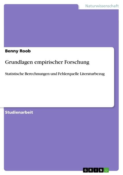 Produktbild: Grundlagen empirischer Forschung
