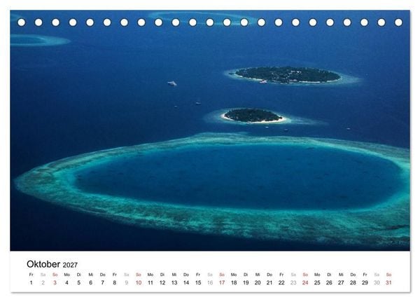 Produktbild: Malediven &ndash; Das Paradies im Indischen Ozean III (Tischkalender 2027 DIN A5 quer), CALVENDO Monatskalender