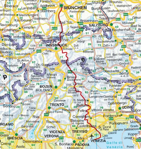 Produktbild: ROTHER Wanderf&uuml;hrer Alpen&uuml;berquerung M&uuml;nchen - Venedig