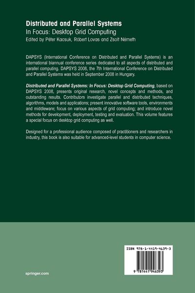 Produktbild: Distributed and Parallel Systems