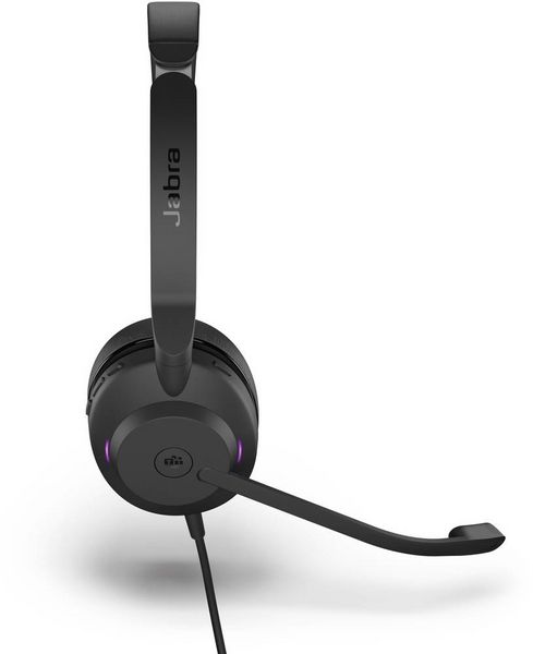 Produktbild: Jabra Evolve2 30 SE On Ear Headset kabelgebunden Stereo Schwarz Mikrofon-Rauschunterdr&uuml;ckung, Noise Cancelling Headset Telefon