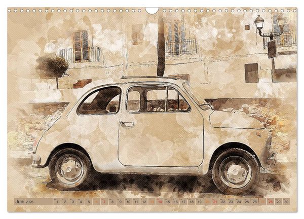 Produktbild: Kult-Autos, Nuova 500 (Wandkalender 2026 DIN A3 quer), CALVENDO Monatskalender