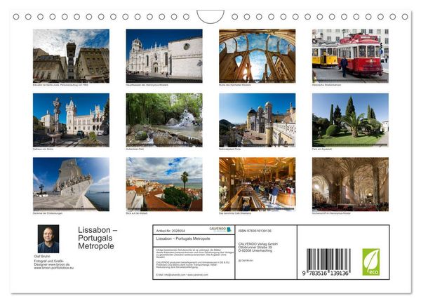 Produktbild: Lissabon &ndash; Portugals Metropole (Wandkalender 2026 DIN A4 quer), CALVENDO Monatskalender