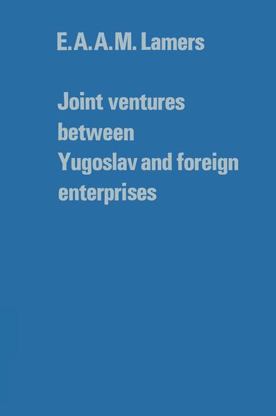 Produktbild: Joint ventures between Yugoslav and foreign enterprises