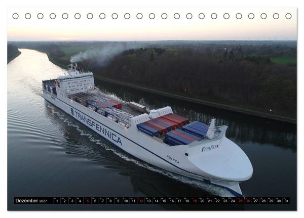 Produktbild: 100 Meter &uuml;ber Grund - Am Nord-Ostsee-Kanal (Tischkalender 2027 DIN A5 quer), CALVENDO Monatskalender
