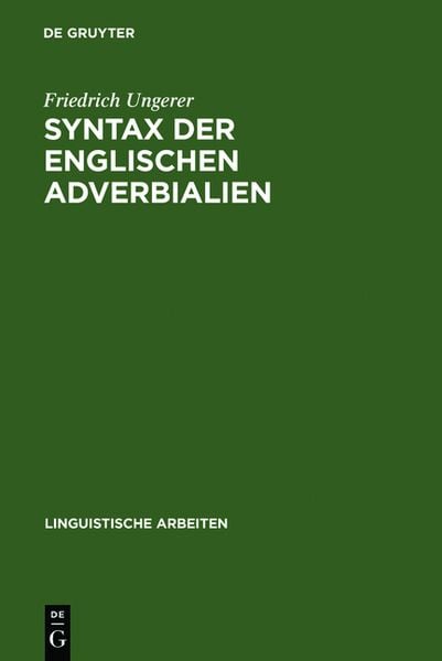 Produktbild: Syntax der englischen Adverbialien