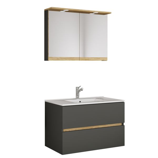 Produktbild: 3 tlg. Badm&ouml;bel-Set mit Waschbecken Cosila-I 81 cm