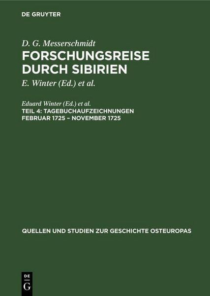 Produktbild: Tagebuchaufzeichnungen Februar 1725 - November 1725