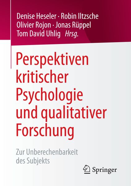 Produktbild: Perspektiven kritischer Psychologie und qualitativer Forschung