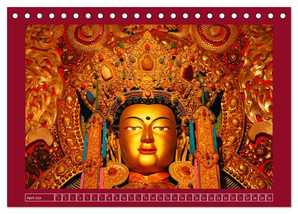 Produktbild: Buddhas & Bhodisattvas (Tischkalender 2026 DIN A5 quer), CALVENDO Monatskalender