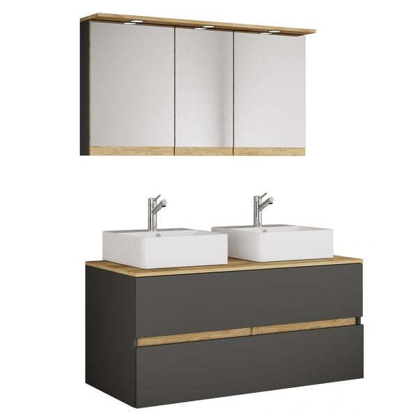 Produktbild: 4 tlg. Badm&ouml;bel-Set mit Waschbecken Cosila-A 111cm