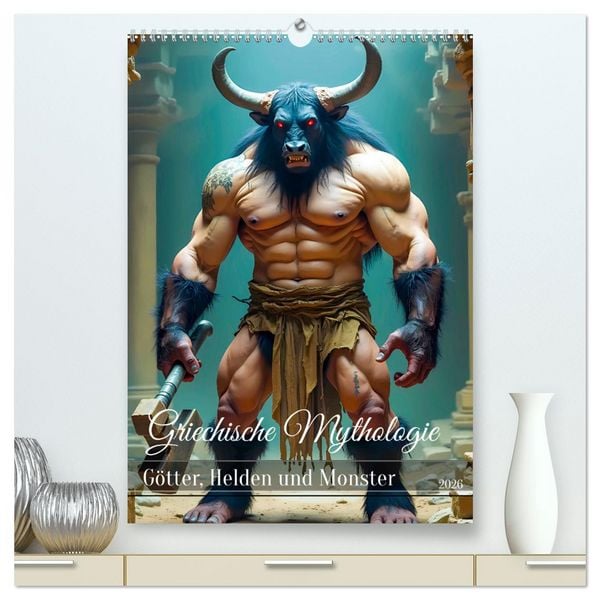 Produktbild: Griechische Mythologie - G&ouml;tter, Helden und Monster (hochwertiger Premium Wandkalender 2026 DIN A2 hoch), Kunstdruck in Hochglanz