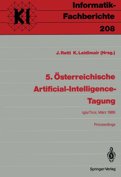 5. Österreichische Artificial-Intelligence-Tagung, Taschenbuch von , Springer Berlin, 9783540510390