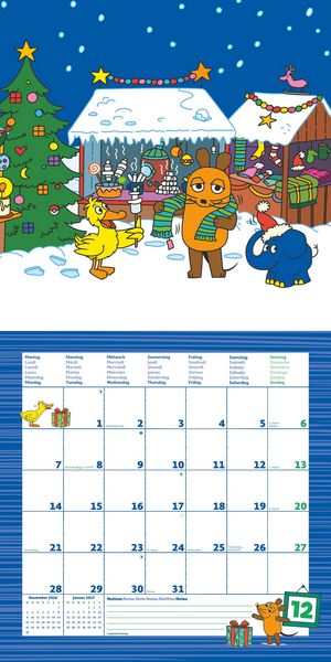 Produktbild: Die Maus 2026 - Broschürenkalender 30x30 cm (30x60 geöffnet) - Kalender mit Plat