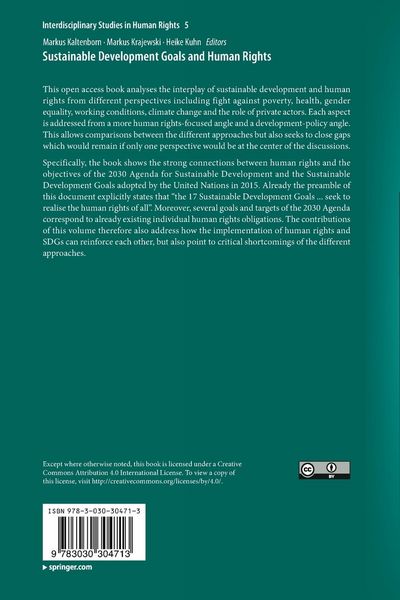 Produktbild: Sustainable Development Goals and Human Rights