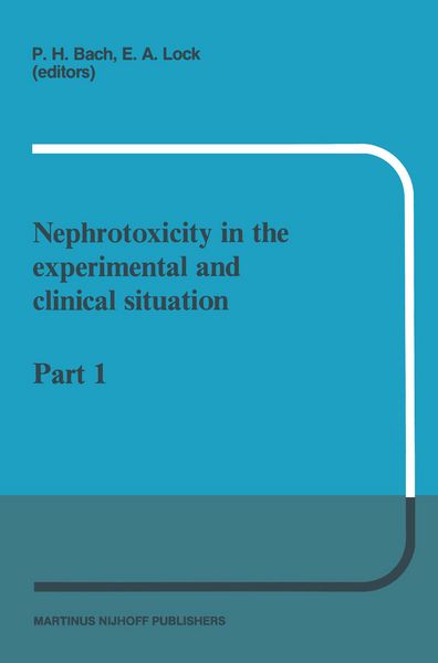 Produktbild: Nephrotoxicity in the experimental and clinical situation